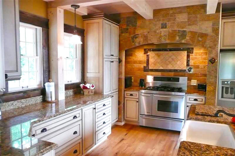 white timber frame kitchen