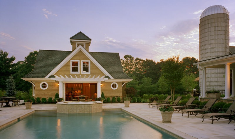 post and beam pool house