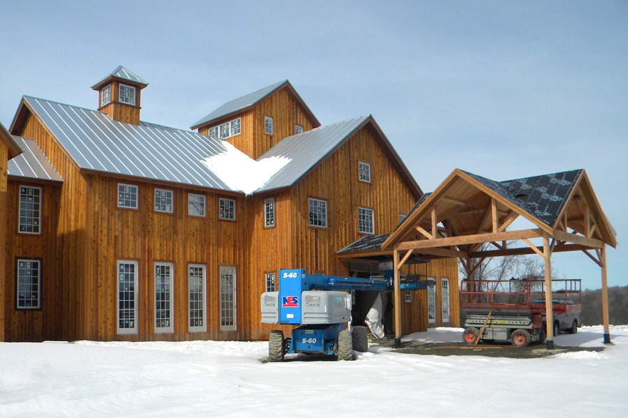 Barn Style Winery With Cupola and Board and Batten Siding