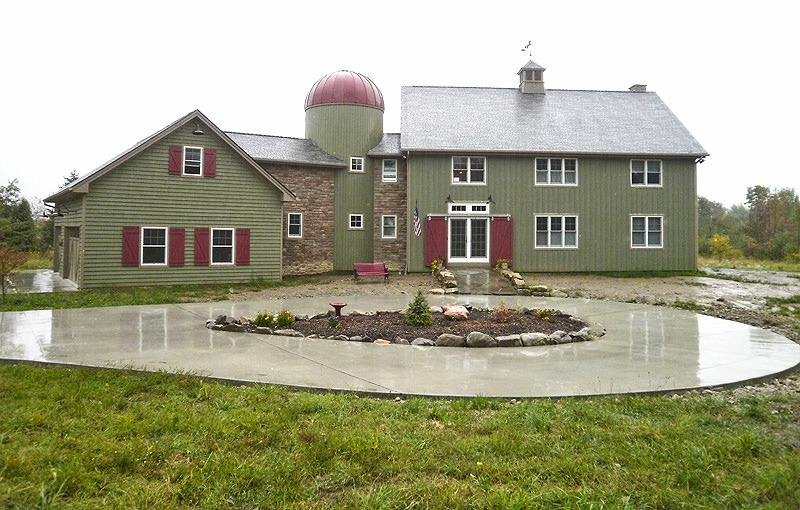 Barn Style Home with Silo and cupola