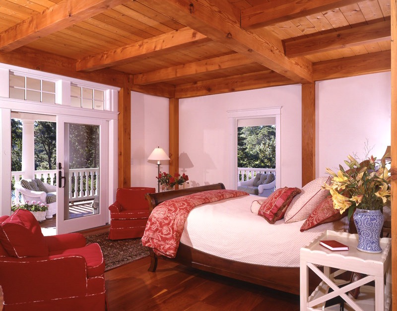 cape cod post and beam bedroom