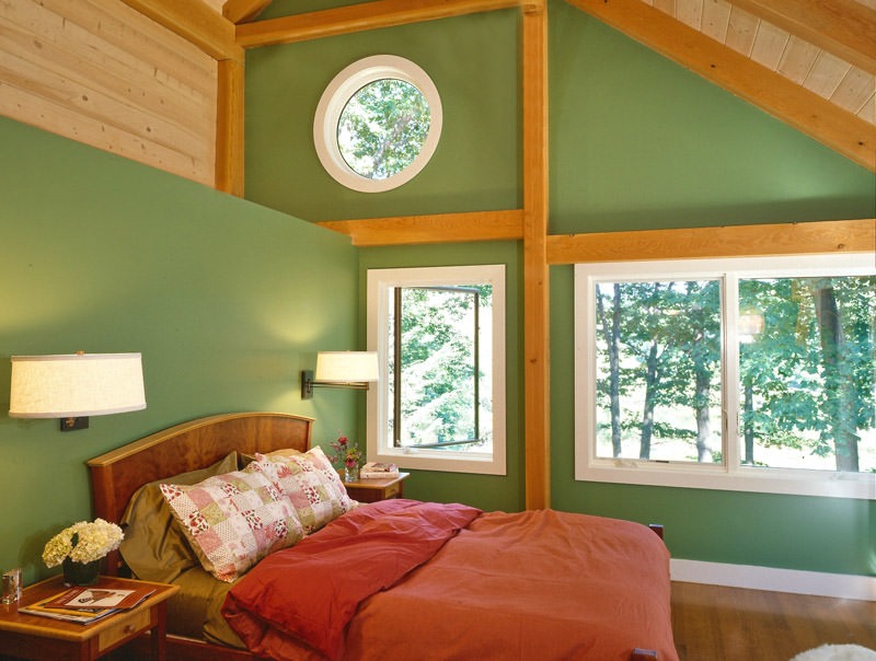 barn house master bedroom