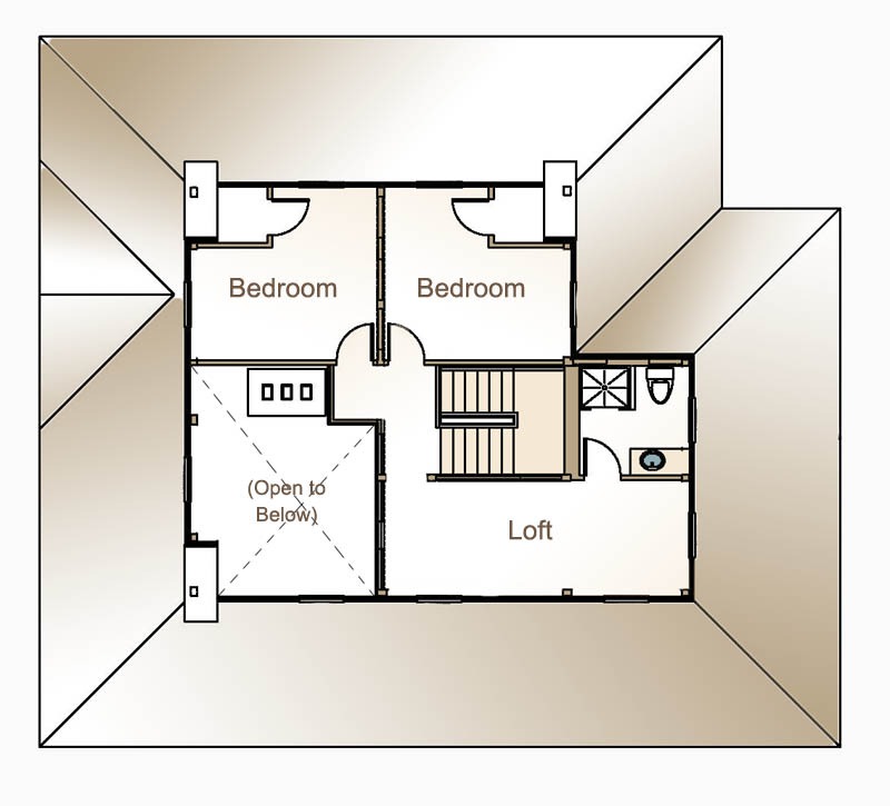 post and beam home second floor plan