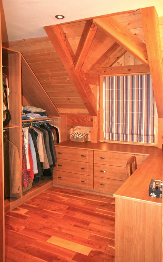 Timber Frame Walk in Closet