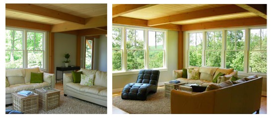 Contemporary Timber Frame Living Room