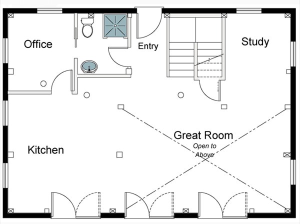 barn home first floor plan