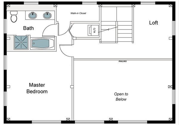 barn home second floor plan