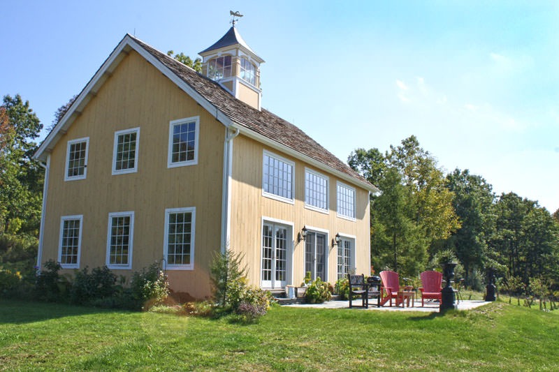 yellow barn home