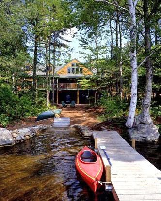 Timber Frame Home on Lake with Dock and Kayak