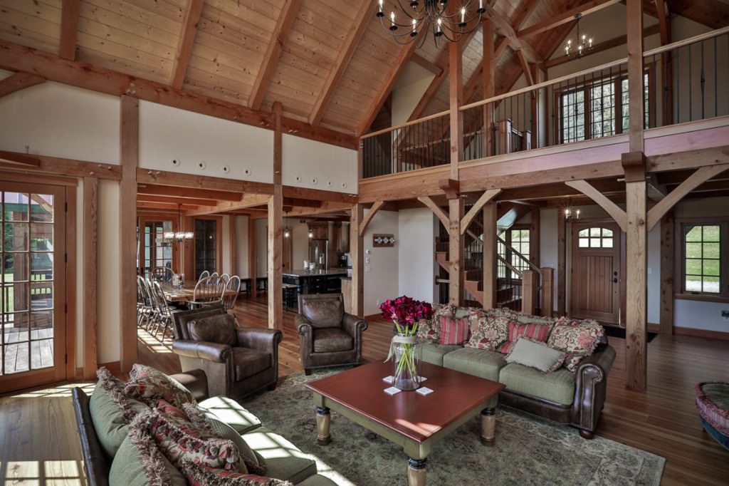 mt. holly timber frame great room