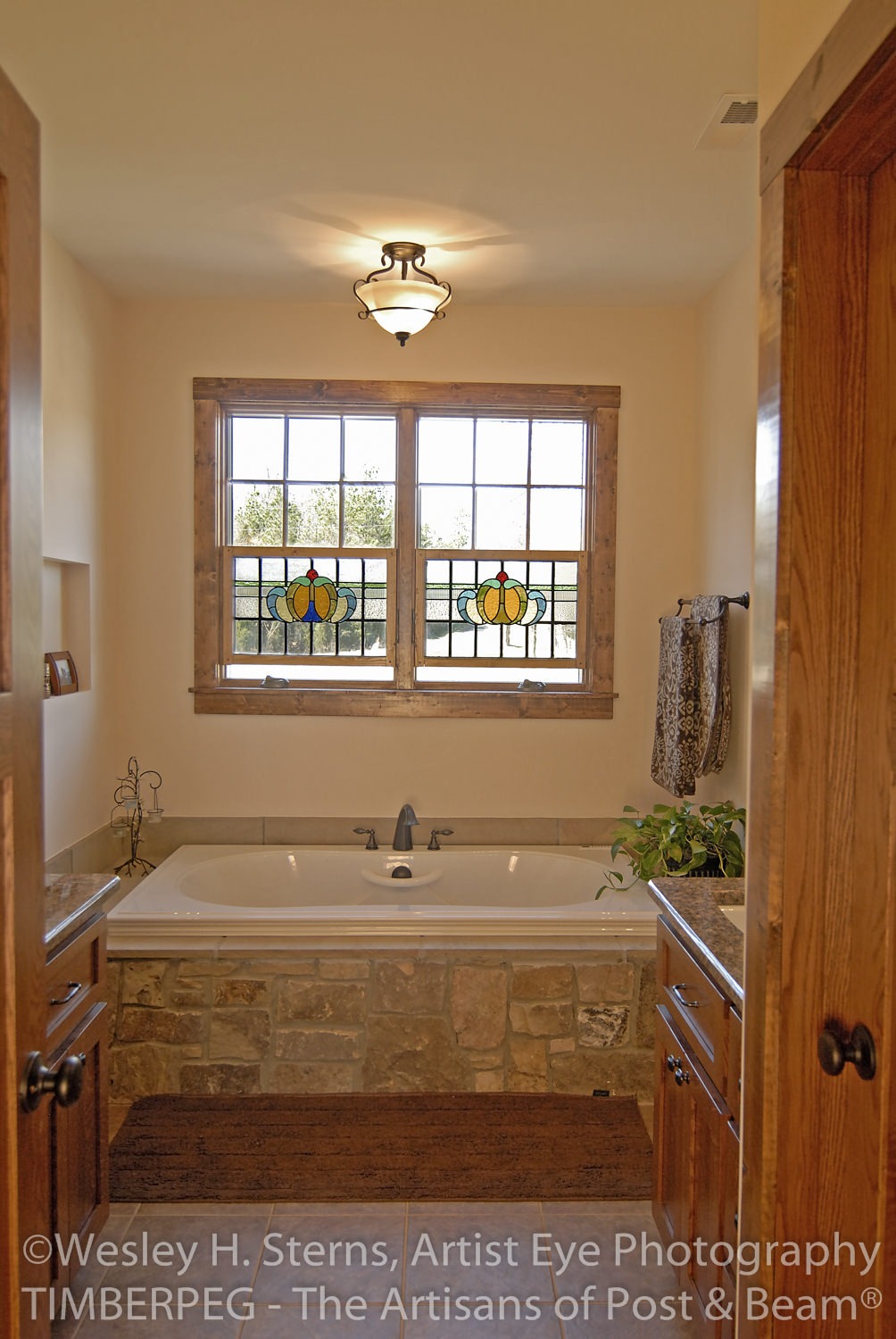 Lake Wylie, SC (T00264) bathroom featuring stained glass on windows
