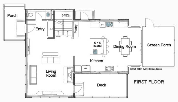 Housatonic Valley, CT (T00621) first floor plan