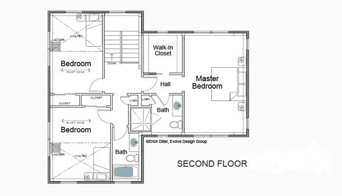 Housatonic Valley, CT (T00621) second floor plan