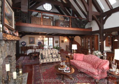 Enfield, NH (4746) great room with view up to loft