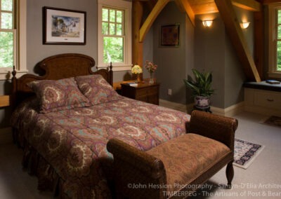 Bedford, NH (5943) bedroom featuring timber frame