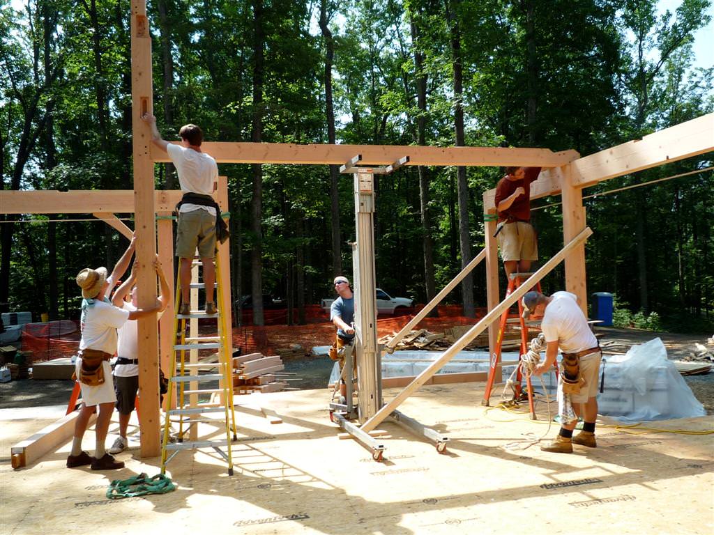 Contemporary Home Earlysville, VA (T00429) timber frame construction