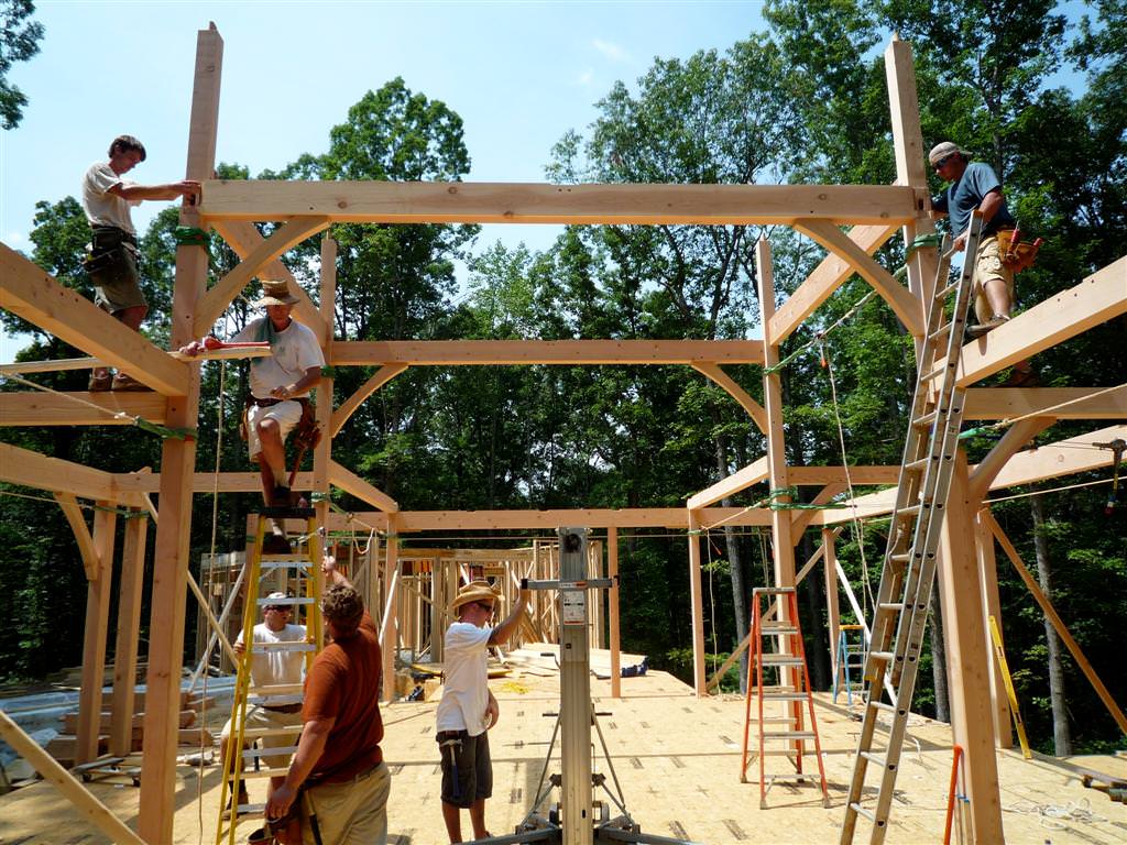 Contemporary Home Earlysville, VA (T00429) timber frame construction