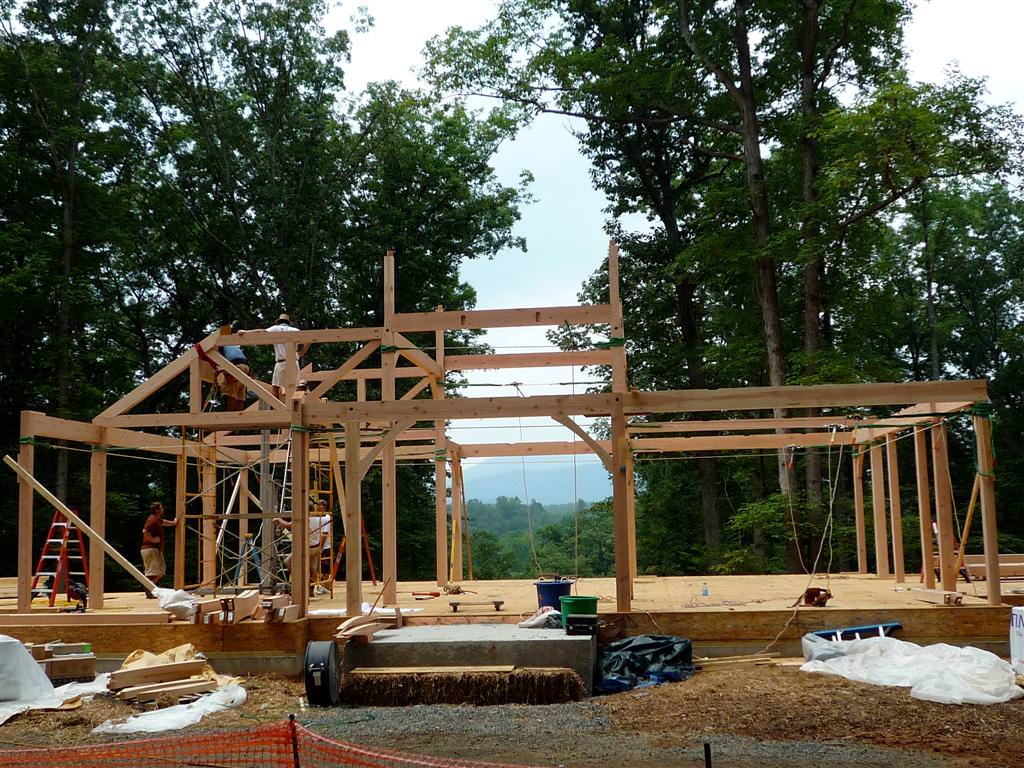 Contemporary Home Earlysville, VA (T00429) construction of timber frame