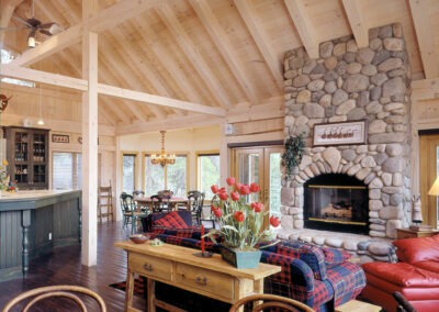 Keystone, CO (3574) great room with stone fireplace