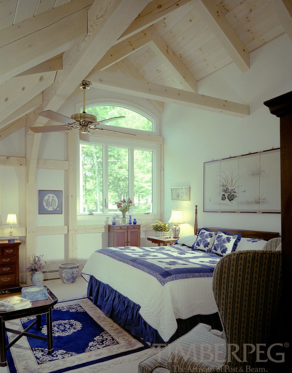 Lake Shore, NH (4226) bedroom with cathedral ceiling