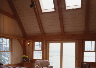 Cliffside, AK (4637) bedroom with cathedral ceiling and skylights