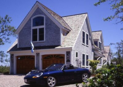 Cape Cod, MA (4647) exterior view of garage with car in front