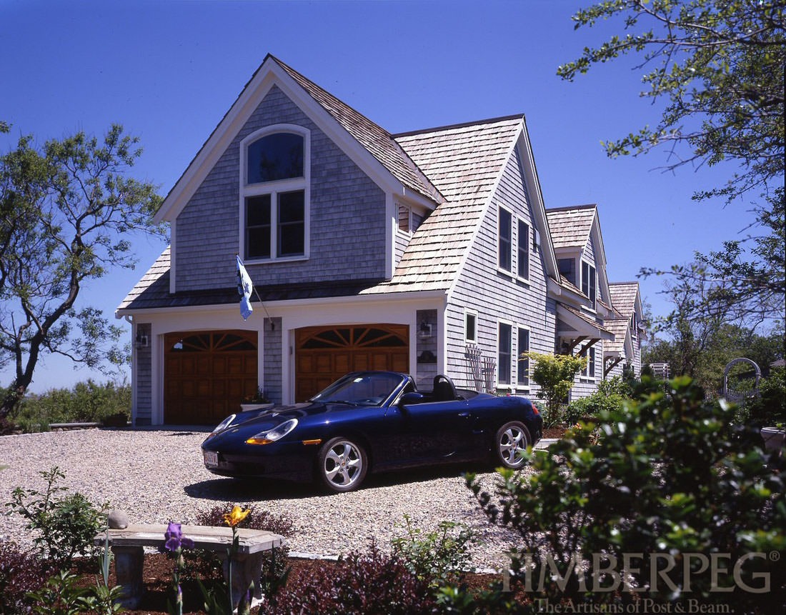 Cape Cod, MA (4647) exterior view of garage with car in front
