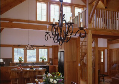 Little Lake Sunapee, NH (4797) dining room and kitchen with cathedral ceiling