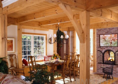 5066 Florence Cottage dining area with timber frame