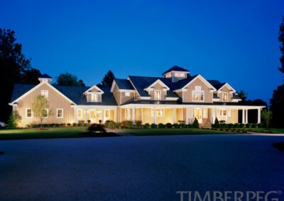 5311 Farmingdale Farmhouse NJ exterior view at night with lights on
