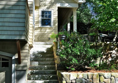 Wellesley, MA (5570) exterior view featuring stone staircase