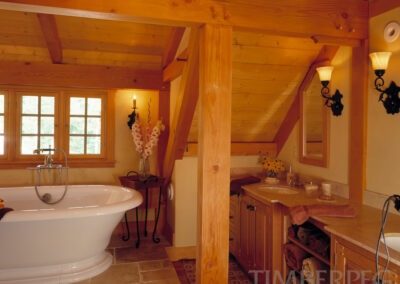 Hawk Mountain (5750) bathroom featuring post and beam design