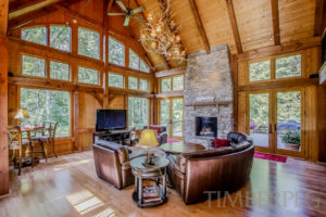 Purcellville, VA (5940) view of great room with large fireplace