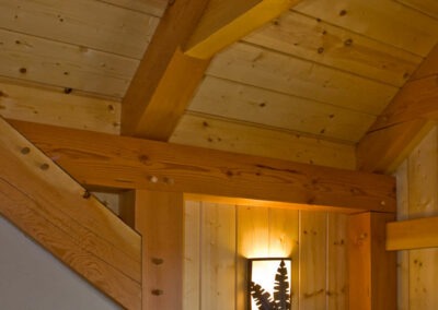 Sunburst Retreat, OR (6154/T00065) close up of interior timber frame