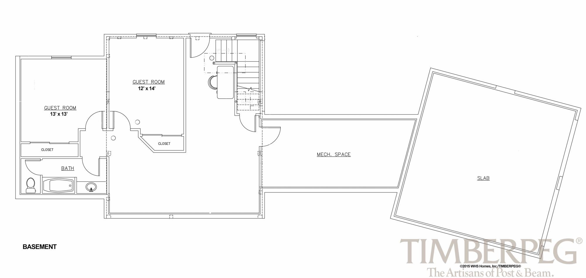 Corinth, VT (T00330) basement floor plan