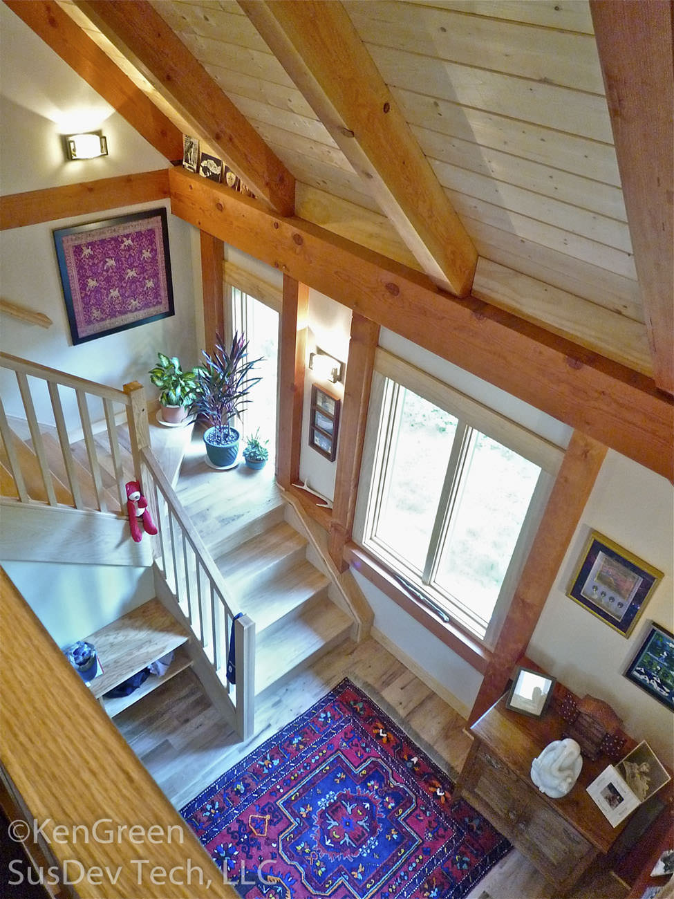 GREENNEST, Annapolis, MD (T00379) view down from loft with staircase to the left