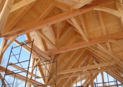 Southeast, WI (T00440) timber frame ceiling construction