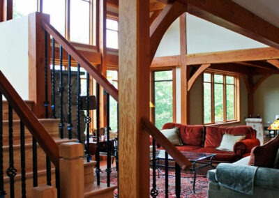 Wintergreen, VA (T00469) great room with stairs leading up to loft