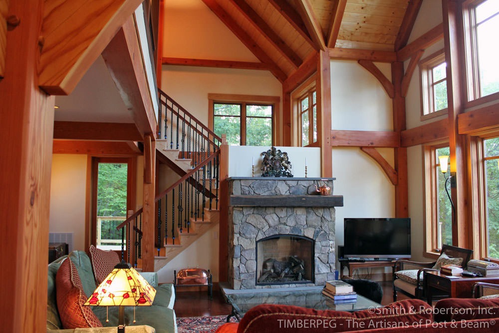 Wintergreen, VA (T00469) great room with stone fireplace