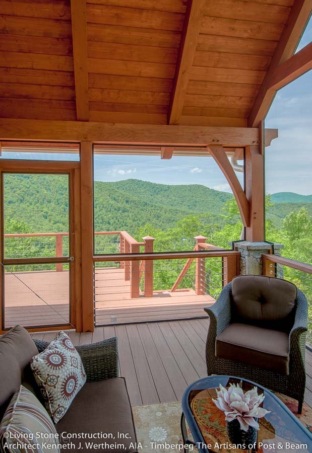 Arden, NC (T00791) screen porch view of mountains