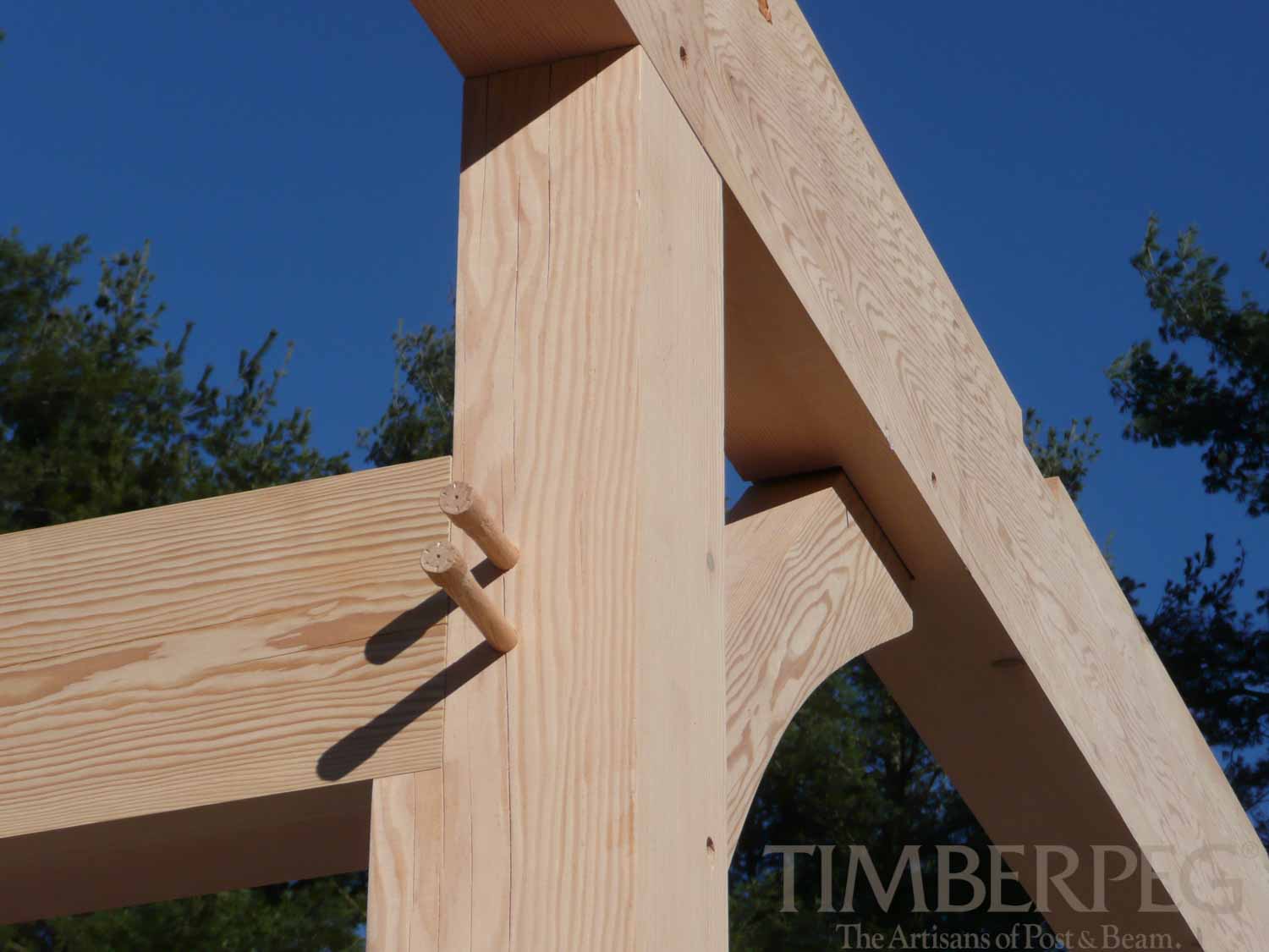 Lincoln, MA (T00732) timber framing, timber pegs