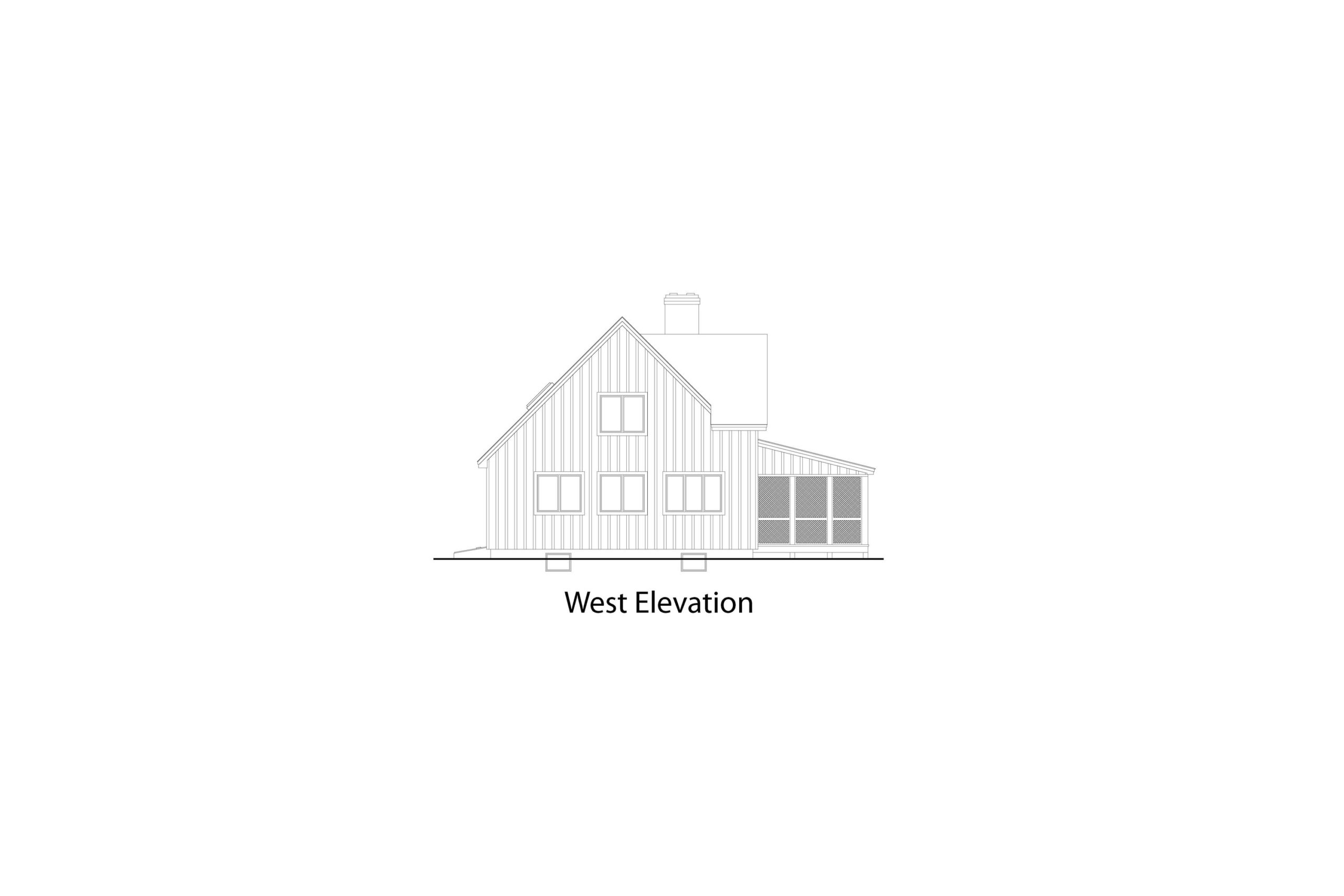 Country Living 1700 west elevation drawing