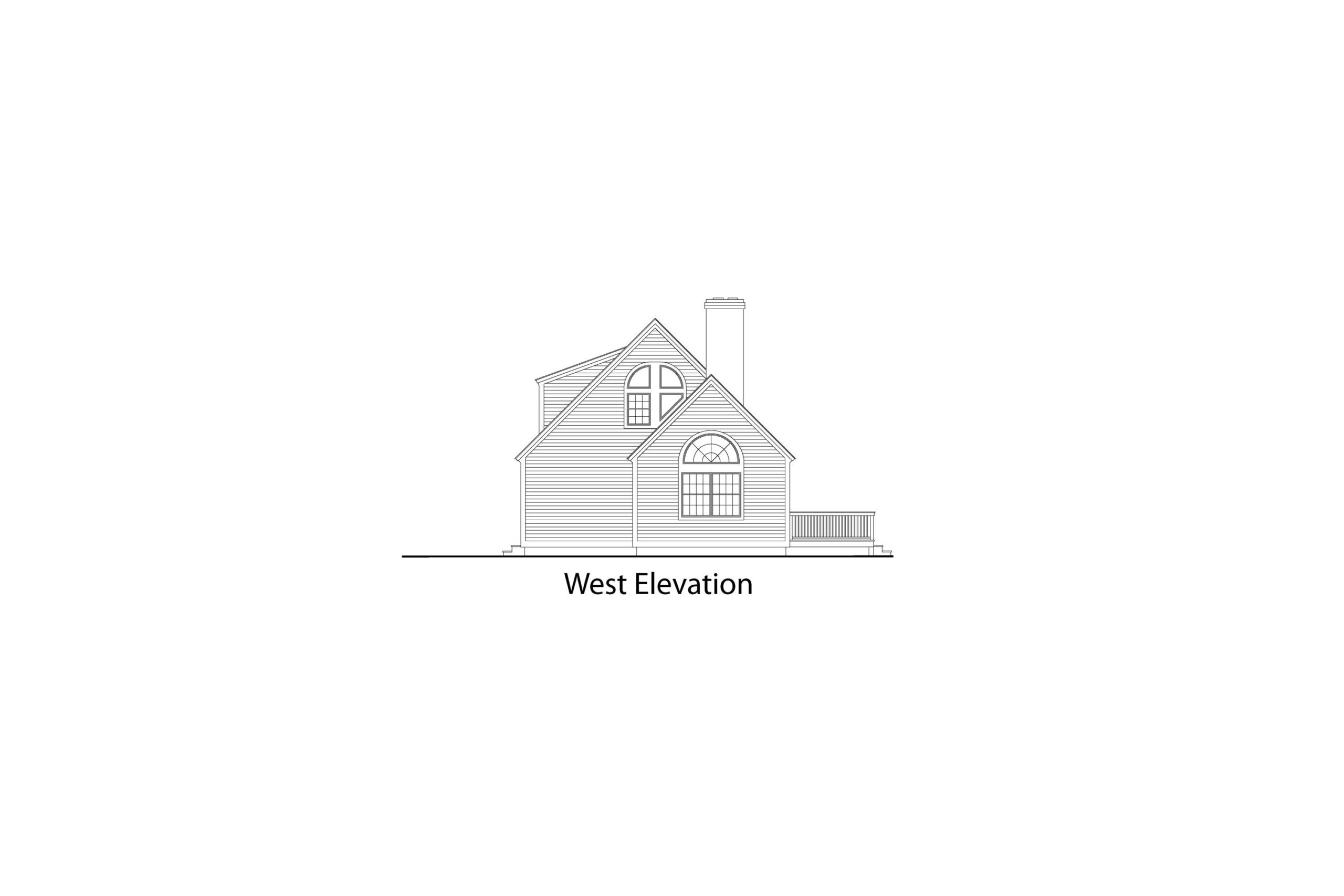 Watermill 1750 west elevation