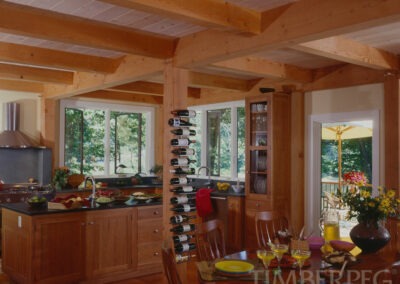 Concord MA 5988 dining area and kitchen with wine storage on post