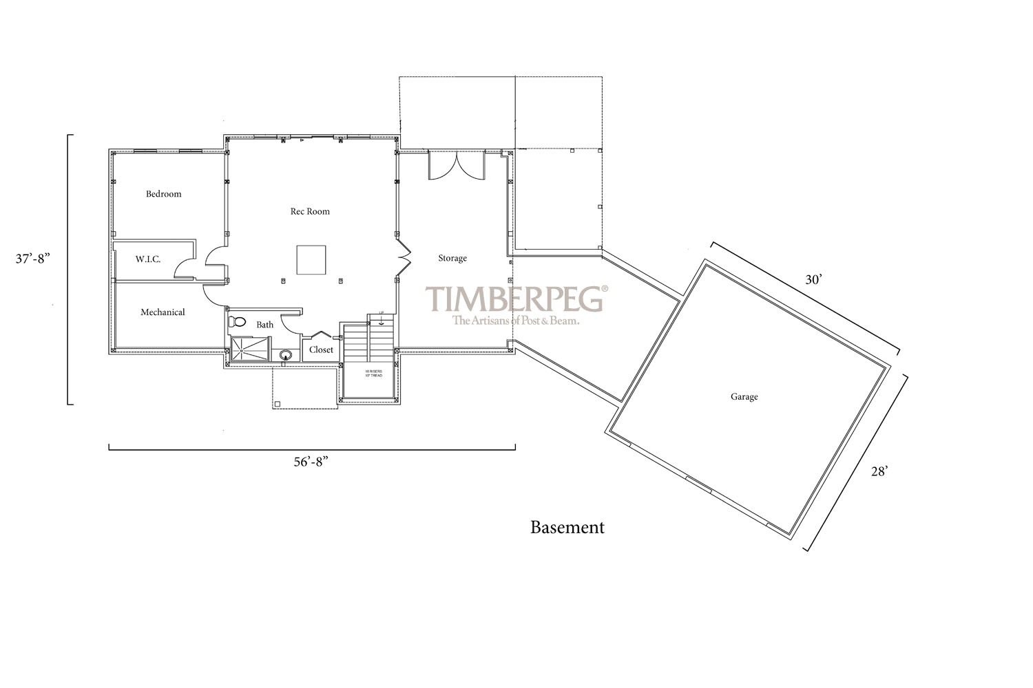 Harvard, MA (T01093) basement floor plan