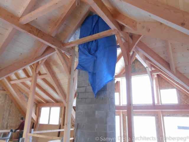 Gilford, NH (T00733) construction of timber frame