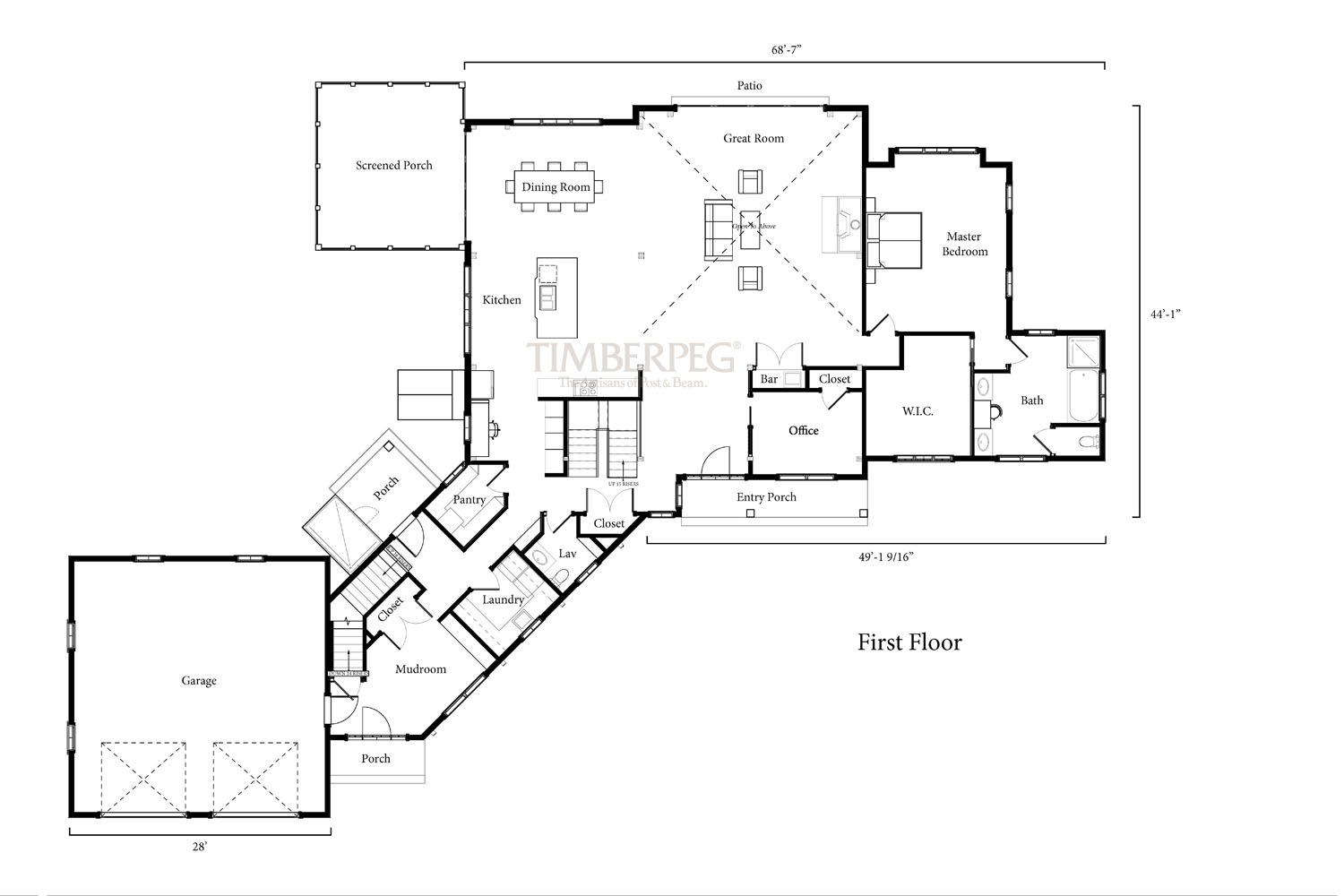Newbury, NH (T01084) first floor plan