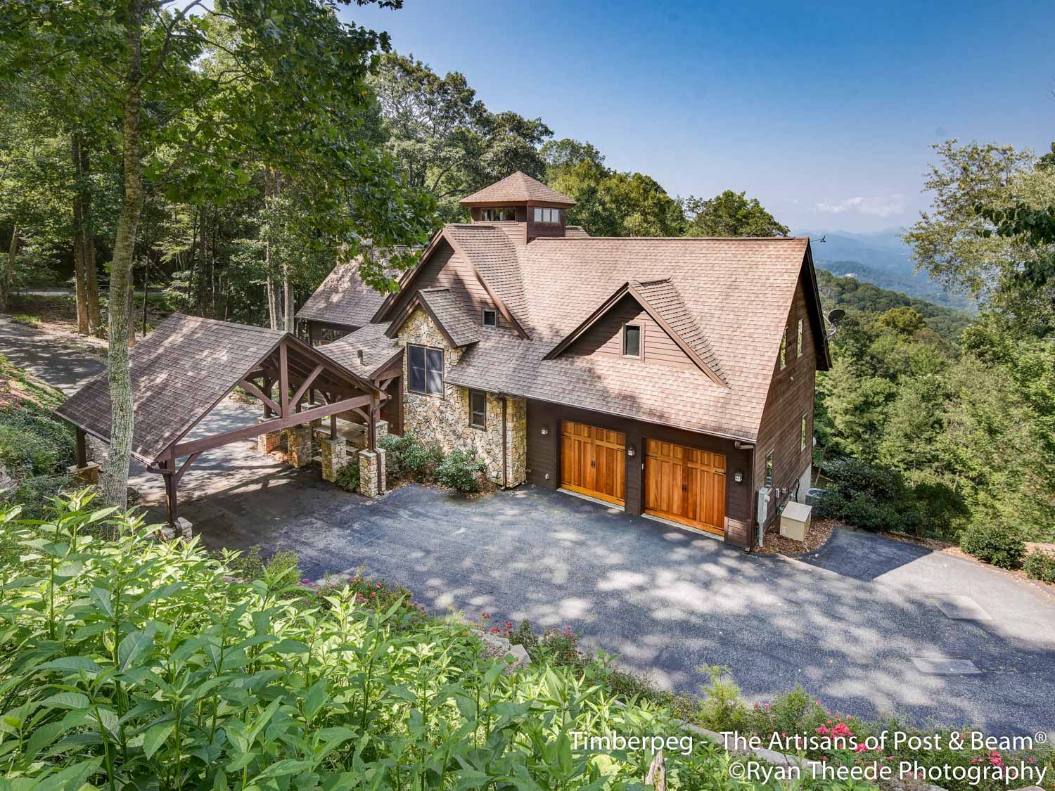 Leconte Mountain Cottage Asheville, NC (5607) aerial view