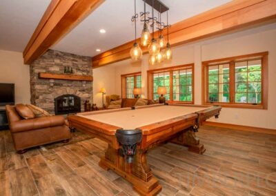 Clifton Park NY - Van Patten Golf Club (T01003) recreation room with pool table and fireplace