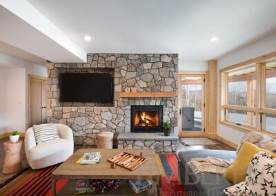 Mountain Modern T01265 living room with fireplace